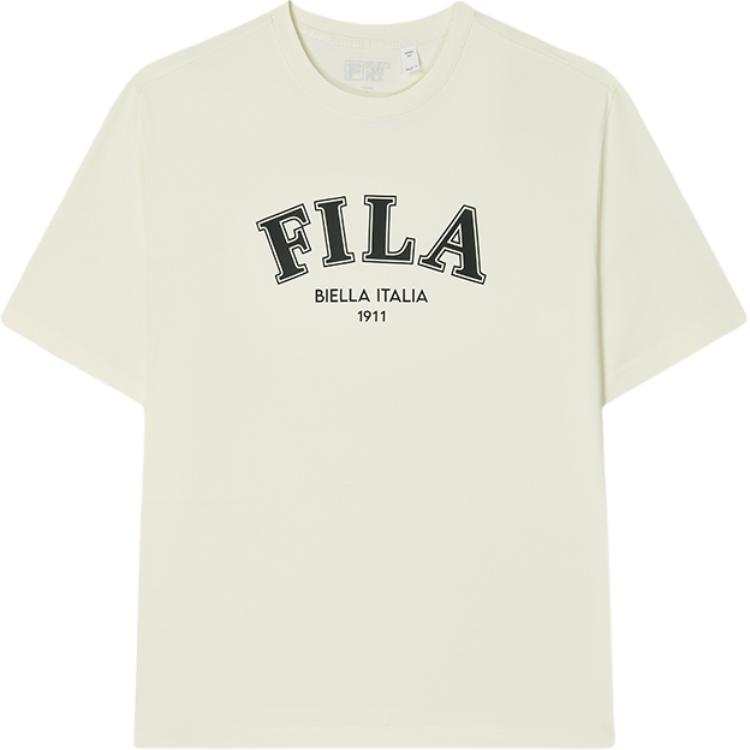 FILA T Shirt Unisex Cheese White