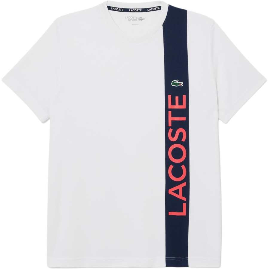LACOSTE T Shirts Men's White Crew Neck Moderate Straight Fit