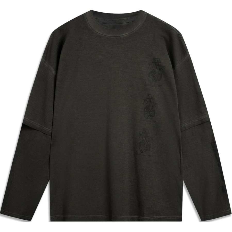 Li-Ning Li Ning BadFive Collection Basketball Collection T Shirt Men's Obsidian Gray
