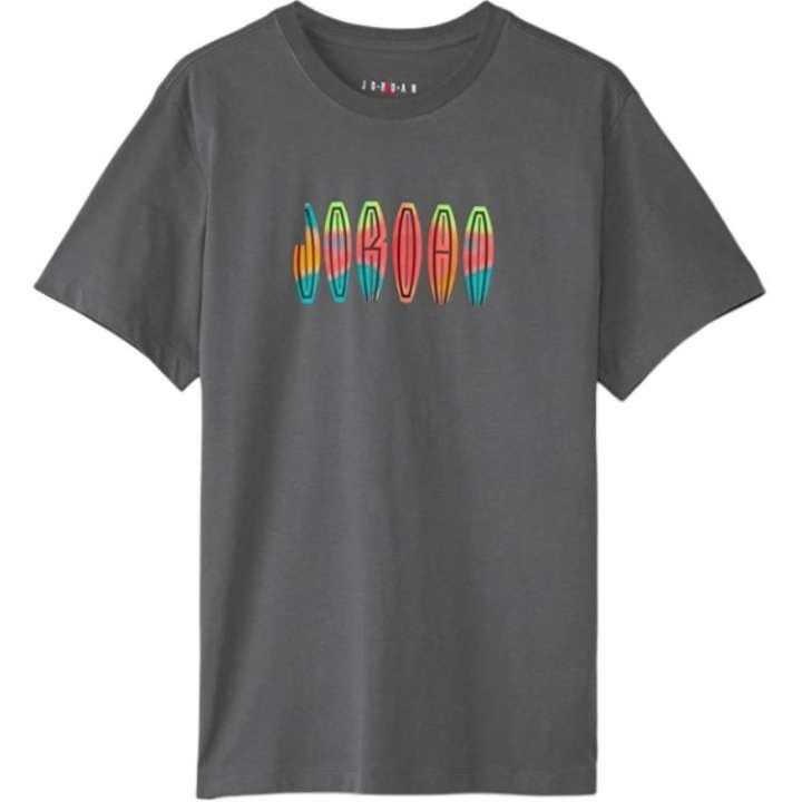 Jordan Jordan Apparel T Shirts Men's Graphite Crew Neck Moderate Straight Fit
