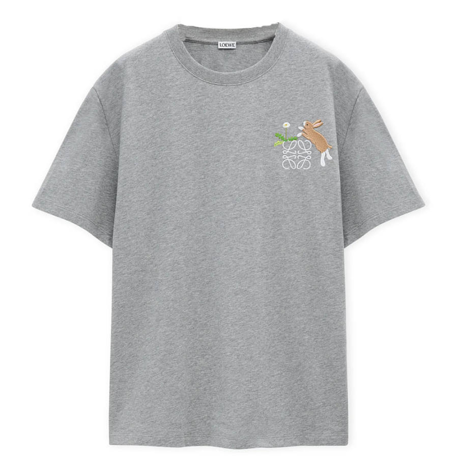 LOEWE x Suna Fujita SS25 T Shirt Men's Gray