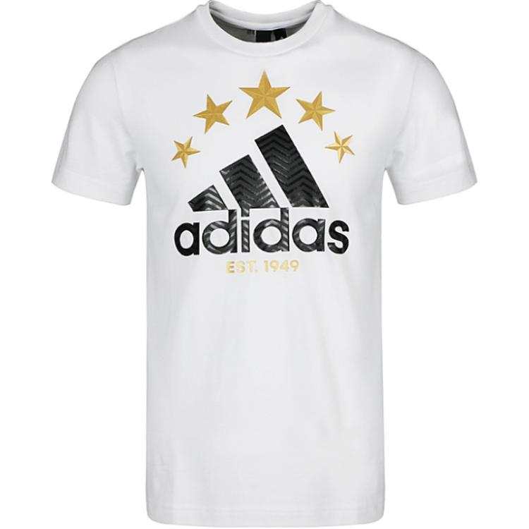 Adidas Adidas T Shirts Men's White Crew Neck Moderate