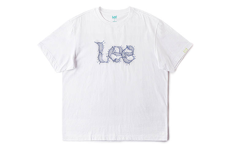Lee T Shirts Men's White Crew Neck Moderate Straight Fit