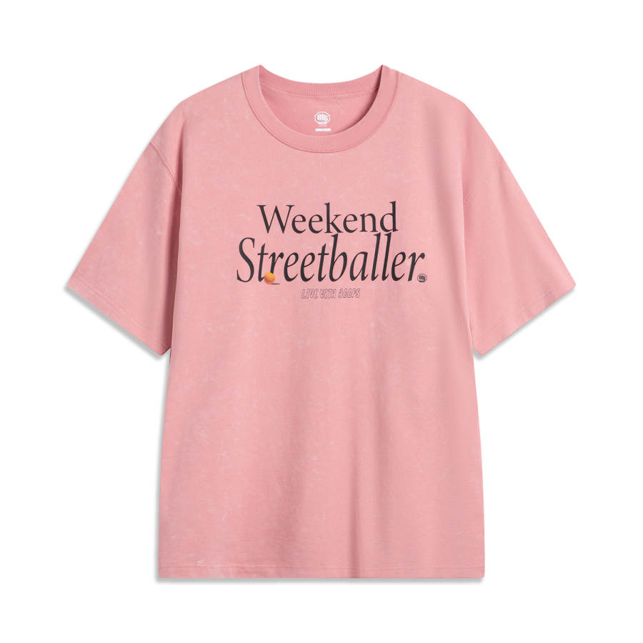 Li-Ning Li Ning Basketball Collection T Shirt Men's Apricot Pink