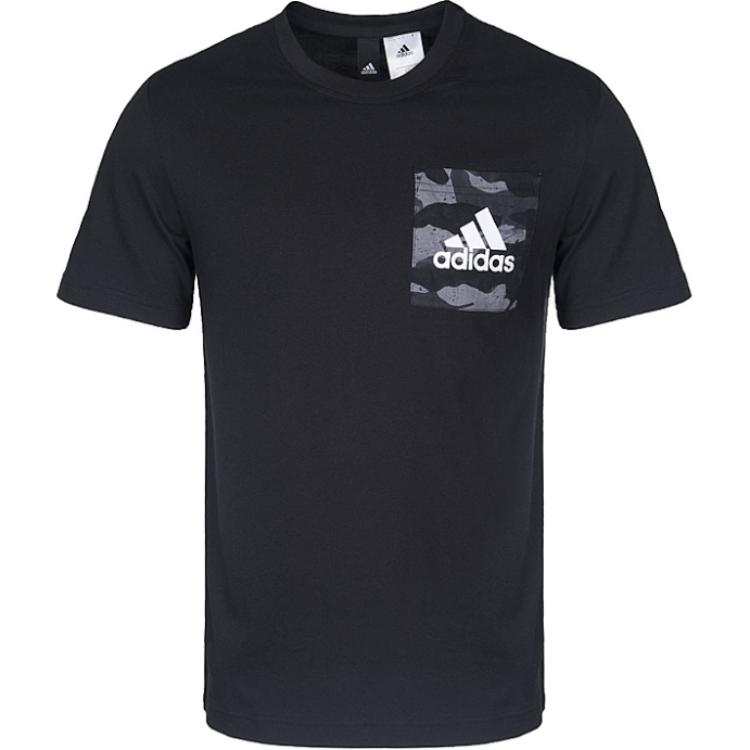 Adidas Adidas T Shirts Men's Black Crew Neck Moderate