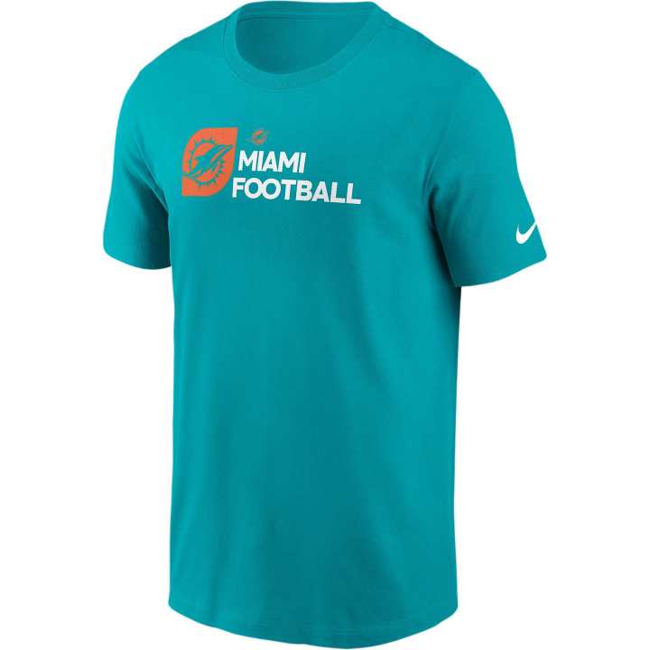Nike Nike Miami Dolphins Team Outline Essential T Shirt Men's Nike Nfl T Shirt