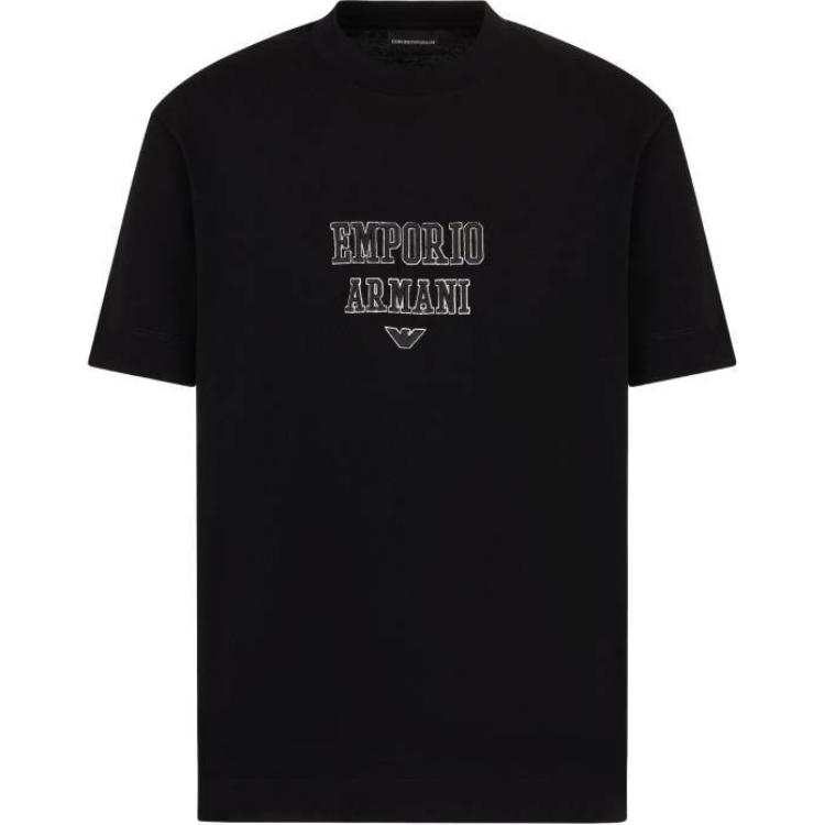 Emporio Armani logo-embroidered T-shirt