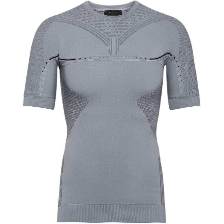 PRADA PRADA T Shirts Men's Black Crew Neck Moderate Straight Fit