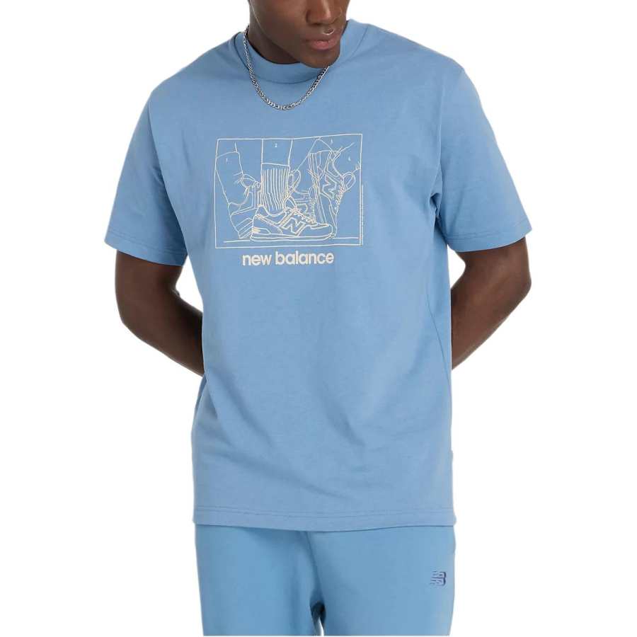 New Balance New Balance FW24 Athletics Relaxed Science T Shirt Men's Blue