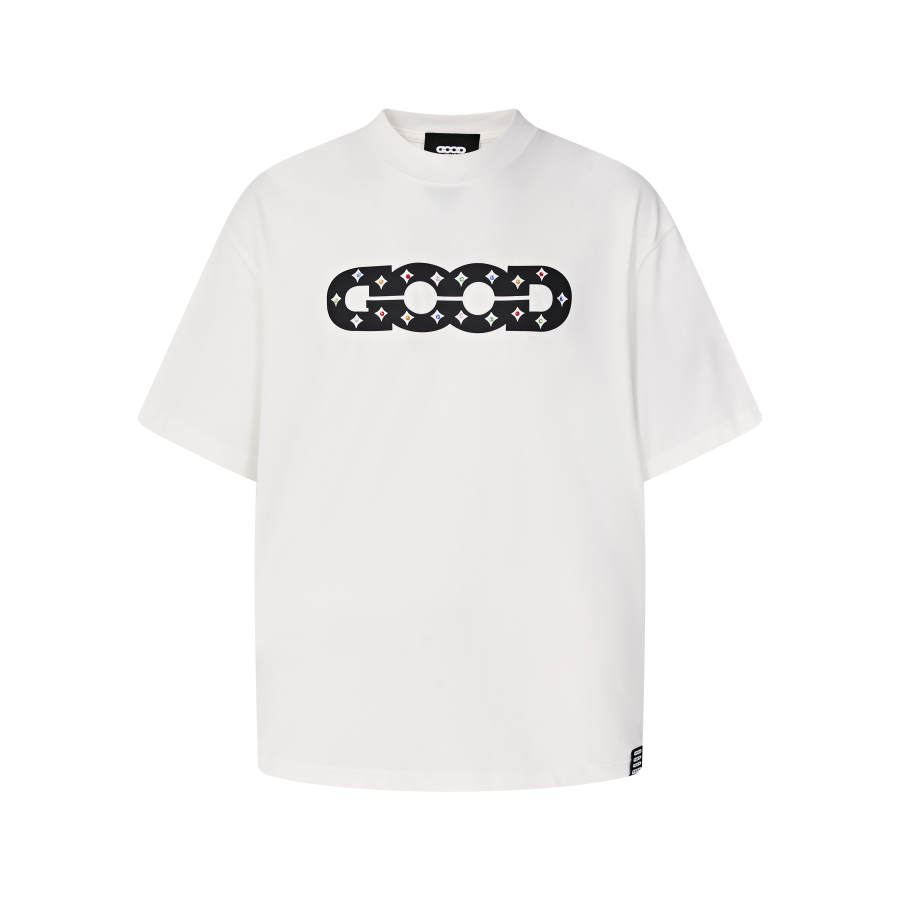 GB GB T Shirts Unisex White Crew Neck Moderate