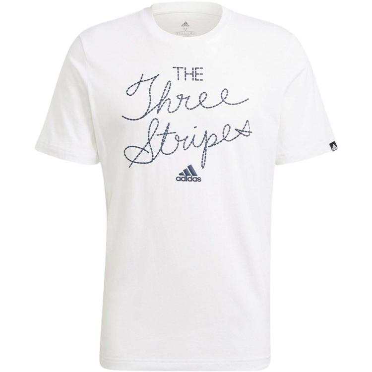 Adidas Adidas T Shirts Men's White Crew Neck Moderate
