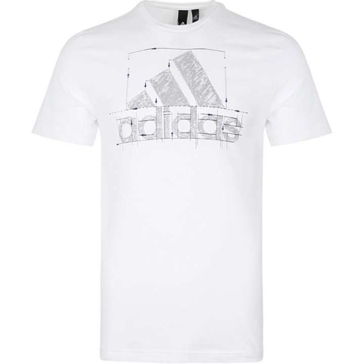 Adidas Adidas T Shirts Men's White Crew Neck Moderate