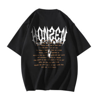 KONZEN· T Shirts Unisex Crew Neck Moderate Straight Fit