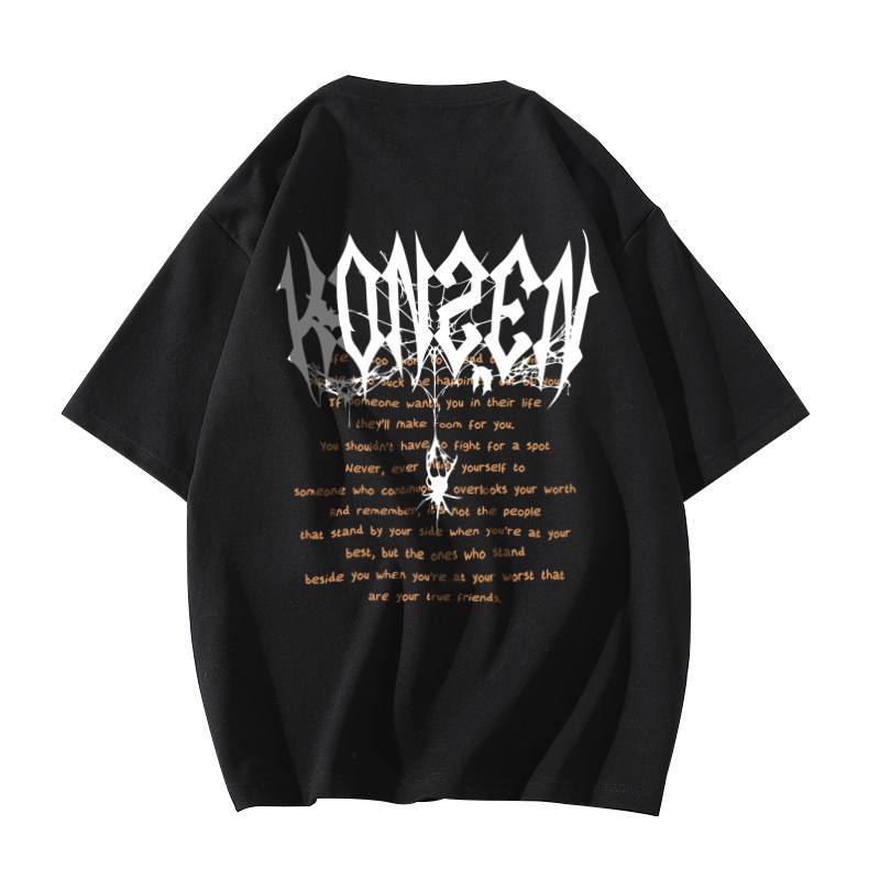 KONZEN· T Shirts Unisex Crew Neck Moderate Straight Fit
