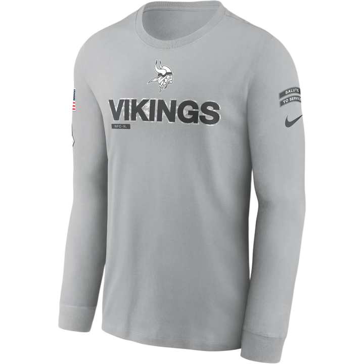Nike Nike Minnesota Vikings Salute To Service Mascot Edge Legend Men's Nike Nfl Long Sleeve T Shirt