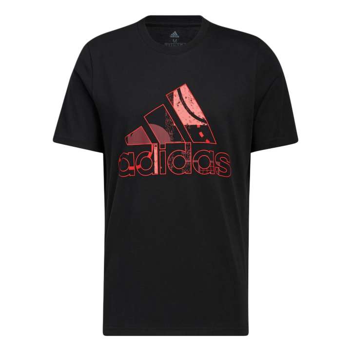 Adidas Adidas T Shirts Men's Black Crew Neck Moderate Straight Fit