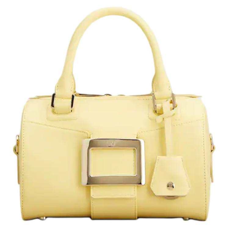 Roger Vivier Belle Vivier Calfskin One Shoulder Handbag Mini Women's Yellow