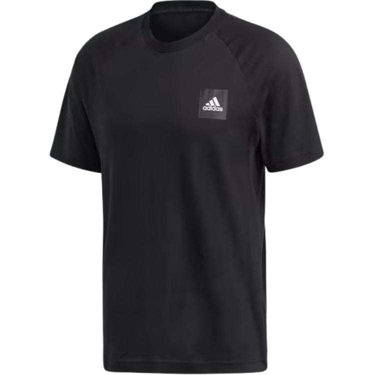 Adidas Adidas T Shirts Men's Black Crew Neck Moderate Straight Fit