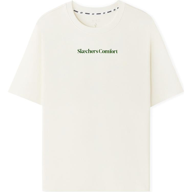 Skechers Sports Lifestyle Trendy Quick Dry T Shirt Unisex Marshmallow White