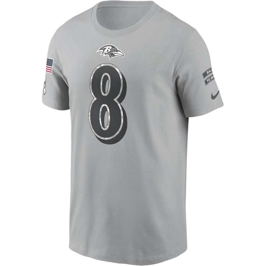 Nike Nike NFL Lamar Jackson Baltimore Ravens Salute To Service T Shirt Men's Gray