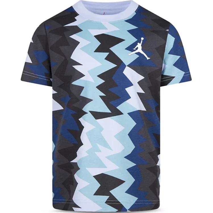 Jordan Jordan T Shirts Men's Blue Crew Neck Moderate Straight Fit