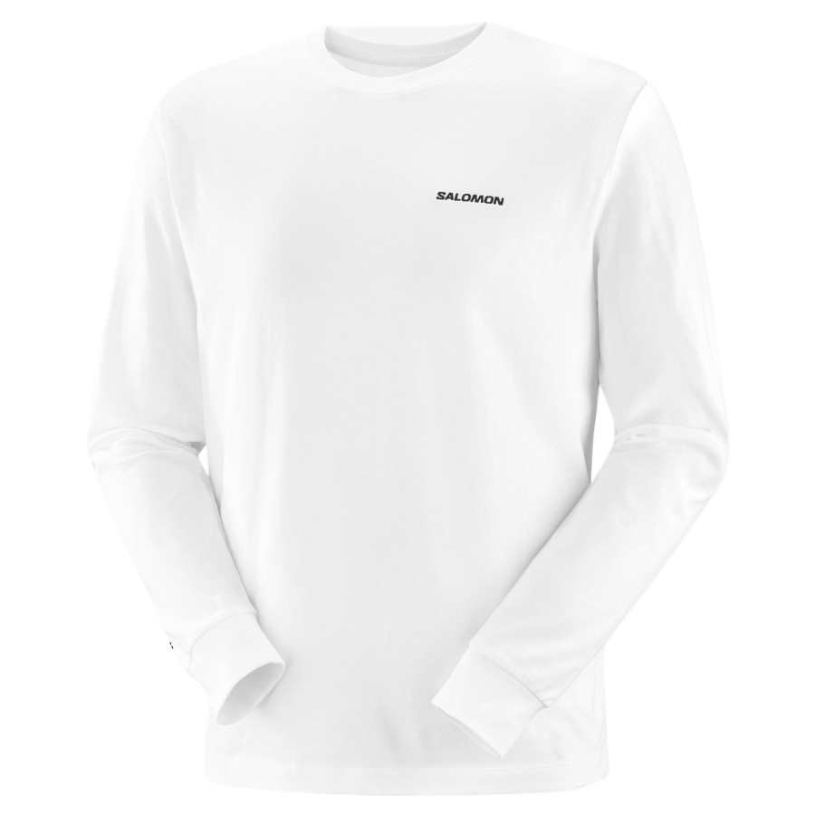 SALOMON T Shirts Men's White Crew Neck Moderate Straight Fit