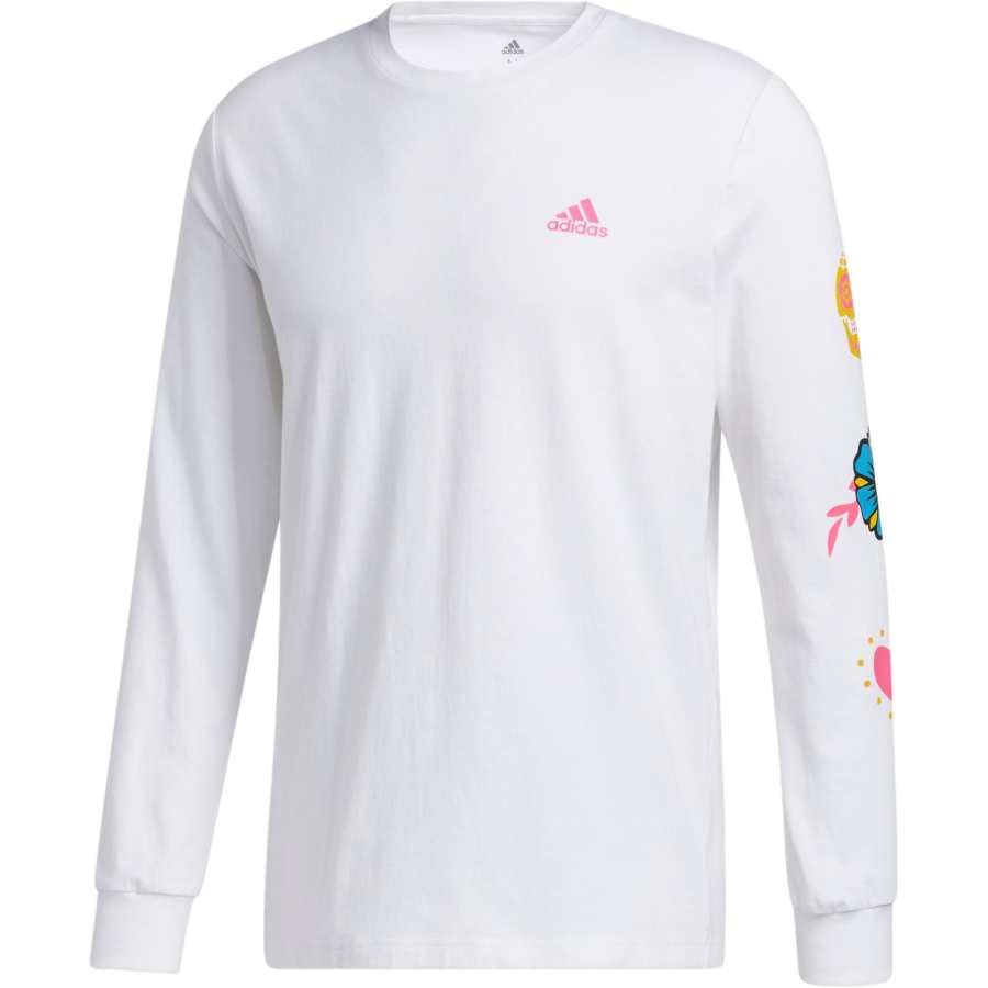 Adidas Adidas T Shirts Men's White Crew Neck Moderate