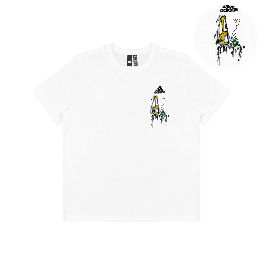Adidas Adidas T Shirts Unisex White Crew Neck Moderate Straight Fit