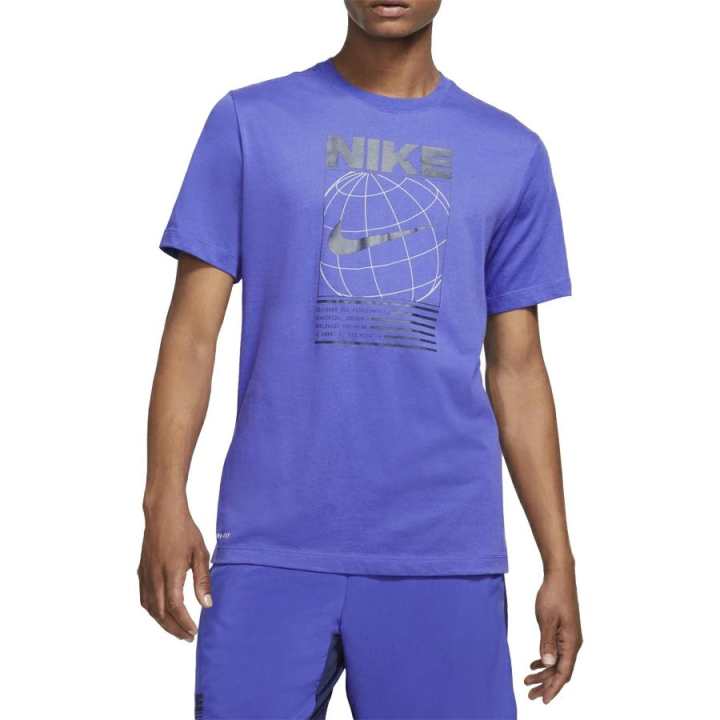 Nike Nike T Shirts Men's Blue Crew Neck Moderate