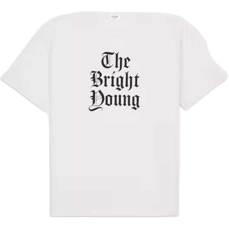 CELINE Bright Young Loose T shirt In Cotton Jersey
