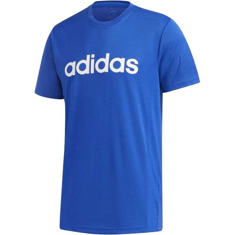 Adidas Adidas T Shirts Men's Blue Crew Neck Moderate Straight Fit