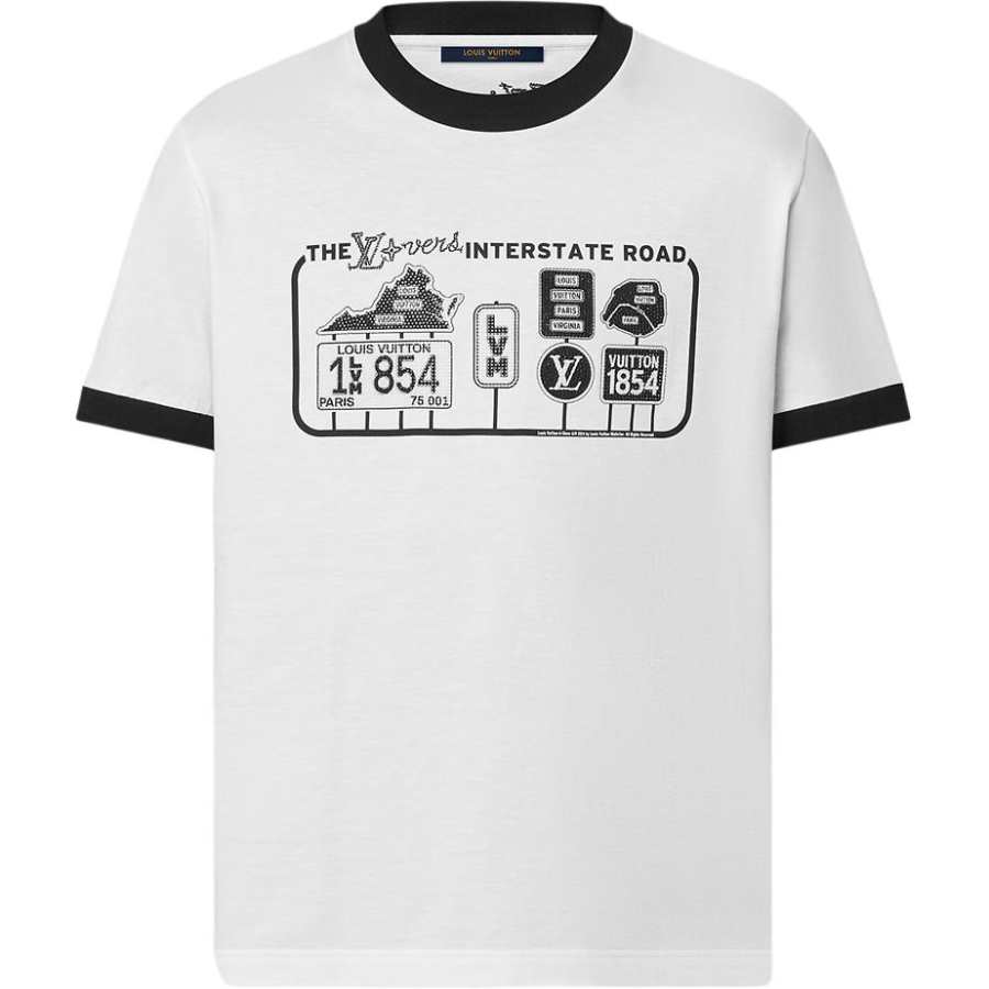 LOUIS VUITTON Embellished Cotton T Shirt