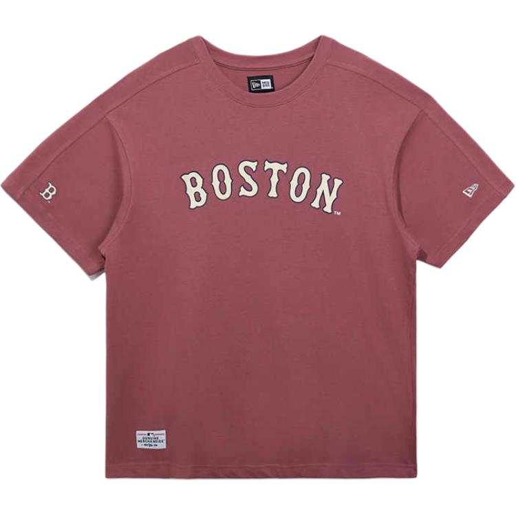 New Era T Shirts Unisex Rose Red Crew Neck