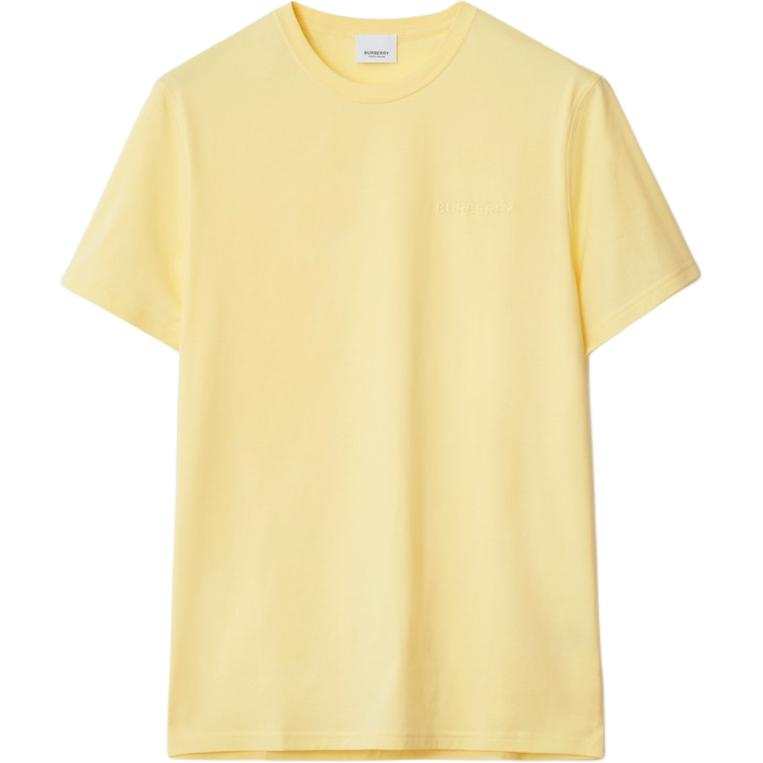 Burberry T Shirts Men's Yellow Crew Neck