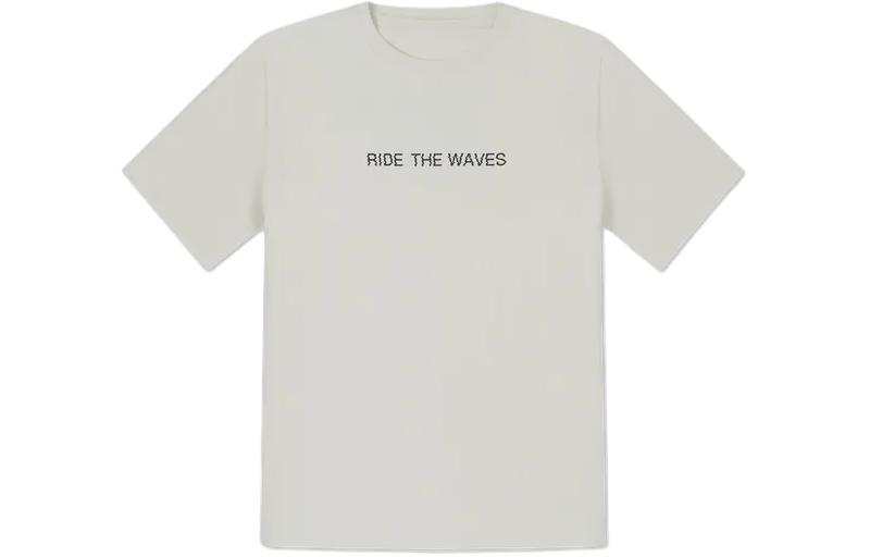 Converse Summer Fun Collection T Shirts Men's Ecru Crew Neck Moderate Heavyweight