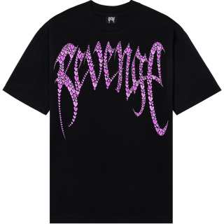 Revenge T Shirts Unisex Black Crew Neck Moderate Straight Fit