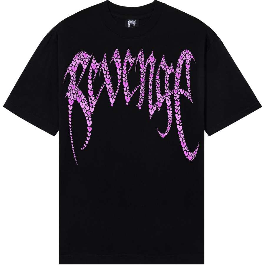 Revenge T Shirts Unisex Black Crew Neck Moderate Straight Fit