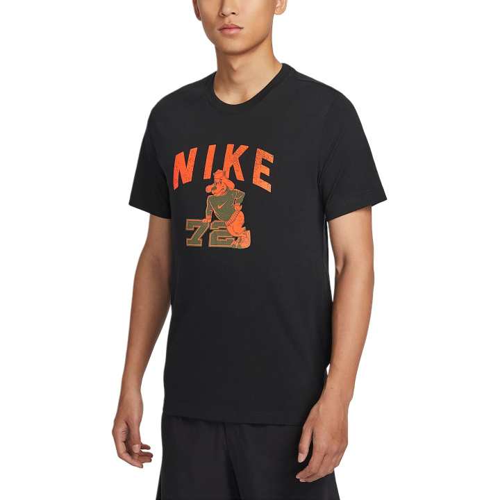 Nike Nike T Shirts Men's Black Crew Neck Moderate