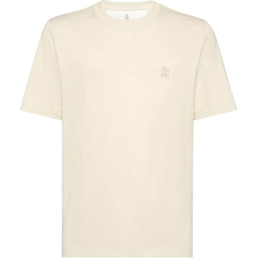 Brunello Cucinelli Logo Printed Crewneck T Shirt