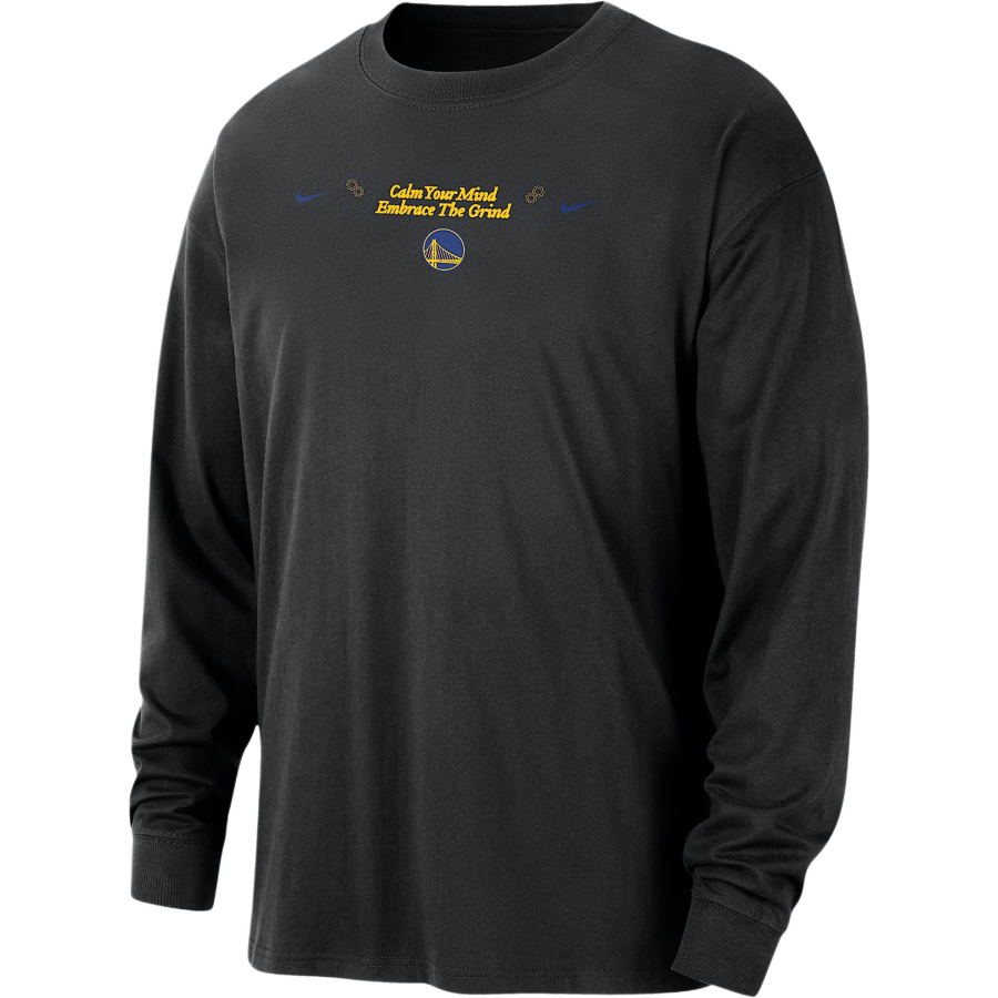 Nike Nike Golden State Warriors Courtside Men's Nike Nba Max90 Long Sleeve T Shirt