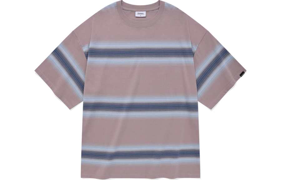 COVERNAT T Shirts Unisex Beige Crew Neck Moderate Straight Fit