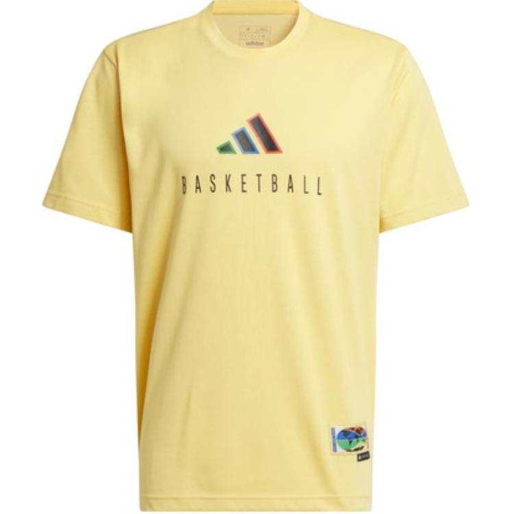 Adidas Adidas BASKETBALL WWH LOGO GT T Shirt Men's Yellow