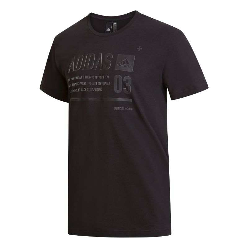 Adidas Adidas T Shirts Men's Black Crew Neck Moderate