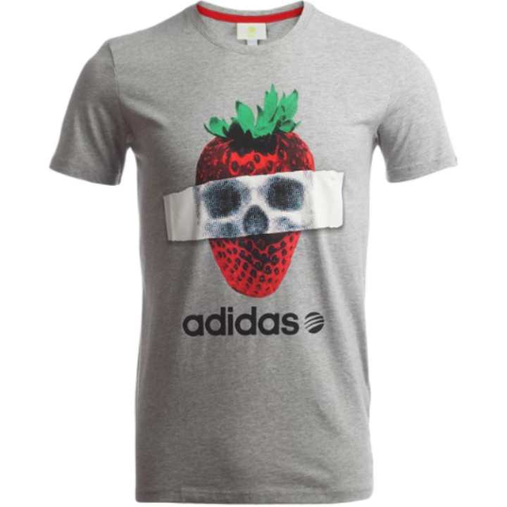 Adidas Adidas T Shirts Men's Gray Crew Neck Moderate