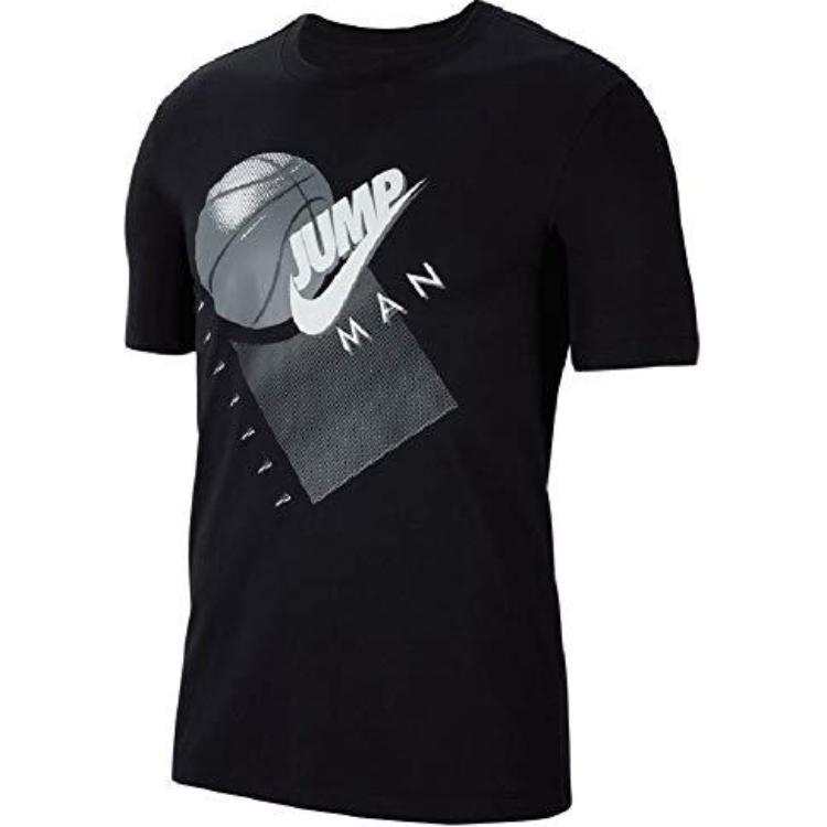 Jordan Jordan T Shirts Men's Black Crew Neck Moderate Straight Fit