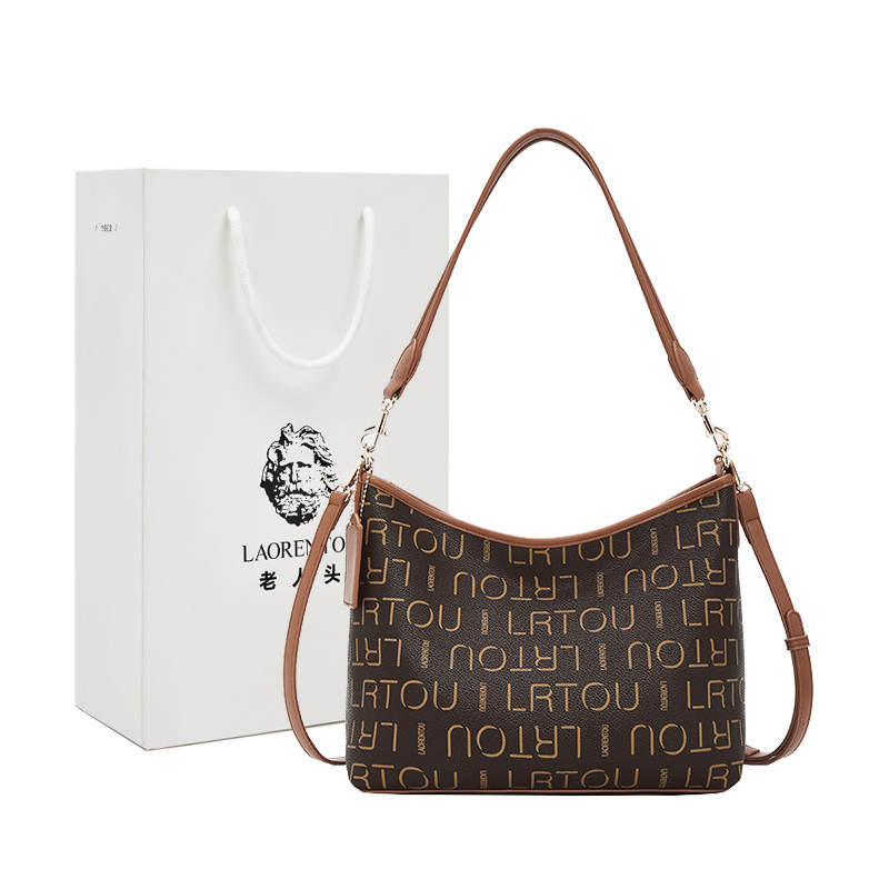 LAORENTOU Synthetic Leather Crossbody Bag, Shoulder Bag Regular Women's Coffee