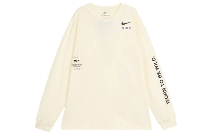 Nike Nike T Shirts Men's Sail White Crew Neck Moderate Straight Fit
