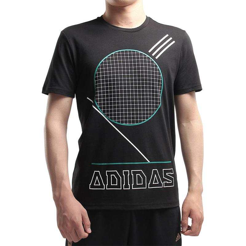 Adidas Adidas T Shirts Men's Black Crew Neck Moderate