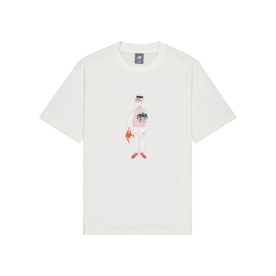New Balance New Balance Attractive Lifestyle T Shirt Unisex Ivory White