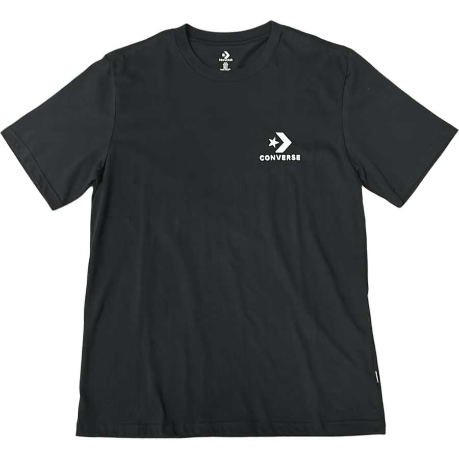 Converse T Shirts Men's Black Crew Neck Moderate Straight Fit